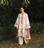 Zara shahjhan embroided Sleeves lawn 3pc